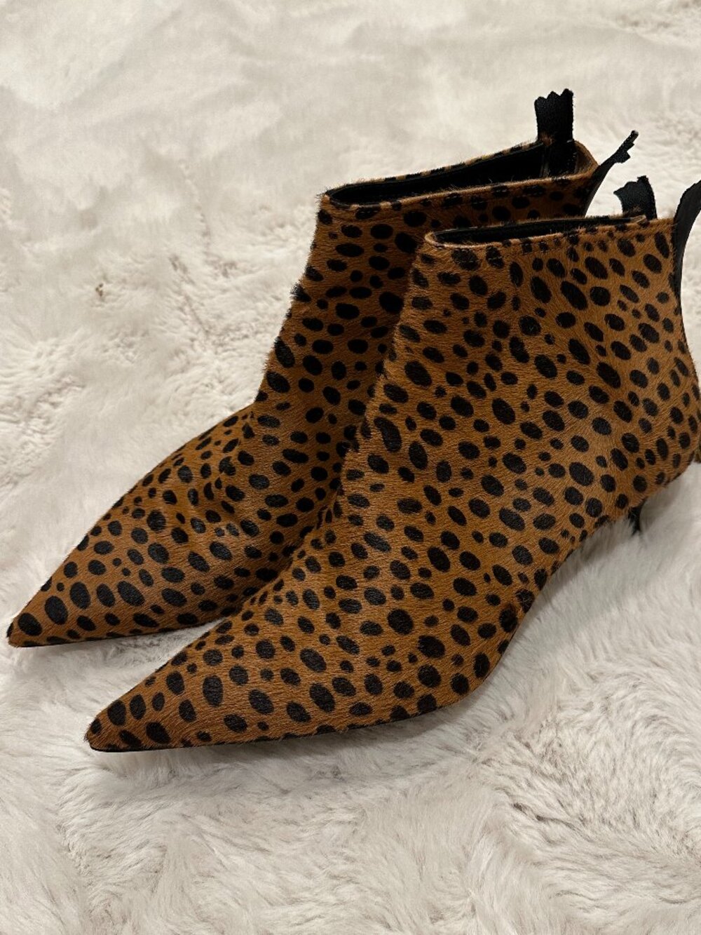 AGL Calf Hair Animal Print Bootie Size 41